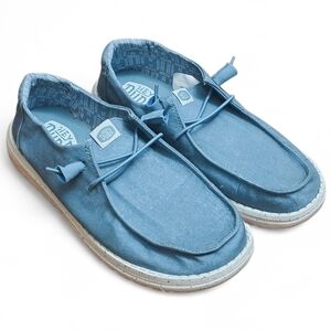 NWOT Hey Dude Men's Blue Loafers